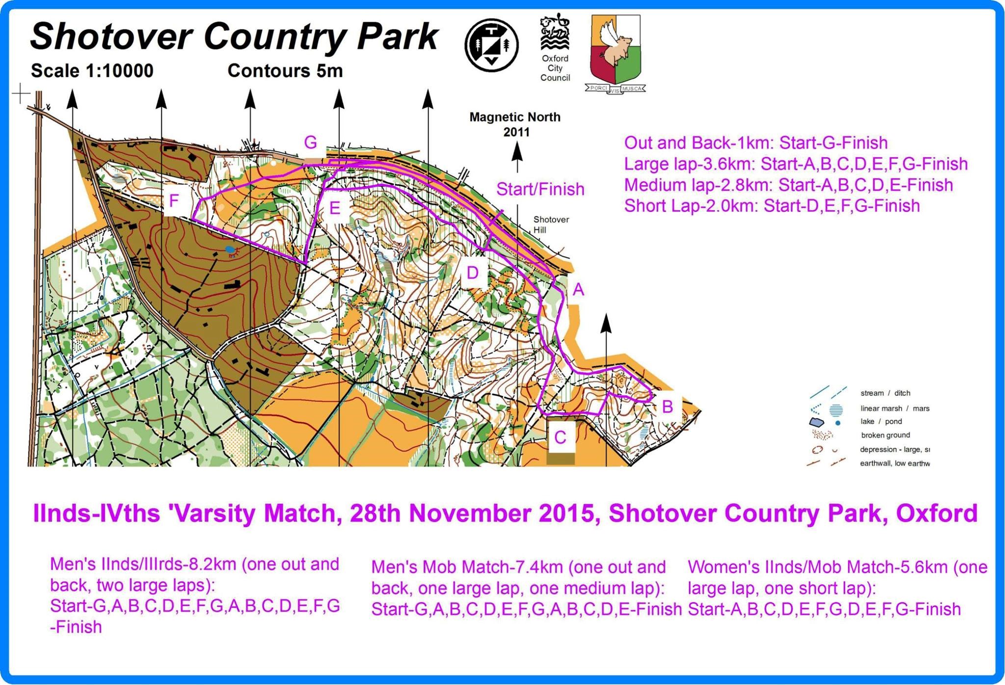 shotover ii ivs varsity course map